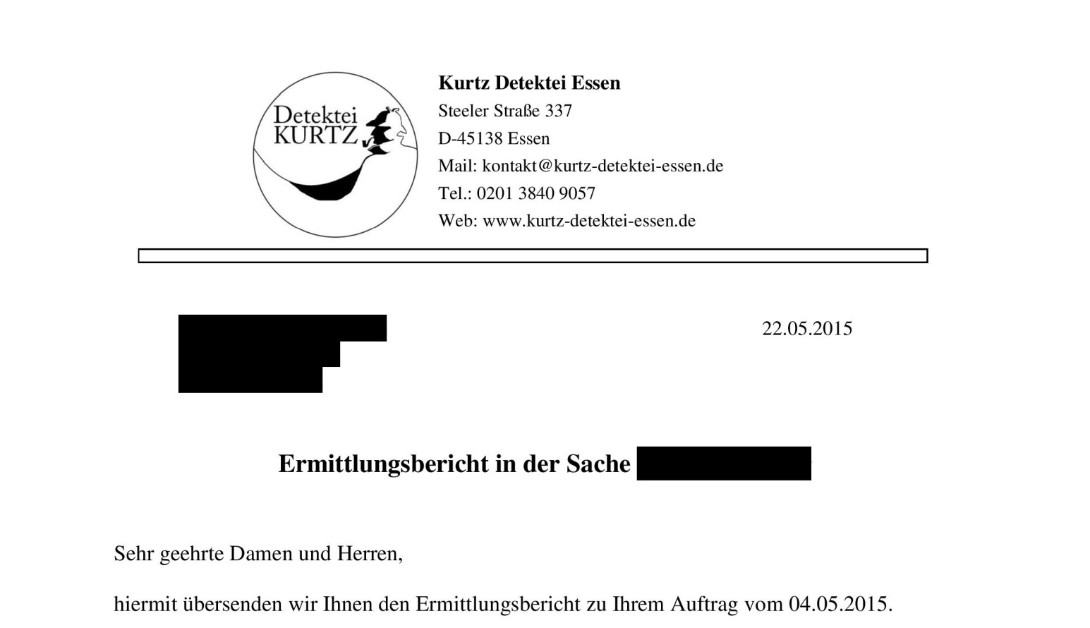 Gerichtsverwertbare Ermittlungsberichte sollten eine Selbstverständlichkeit bei Detekteien sein, sind es aber leider nicht.